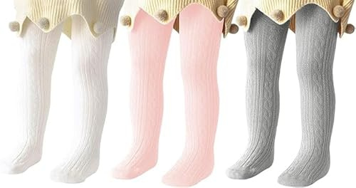 Zando Collants pour bébé fille 0-4 ans - Collants pour bébé - Leggings thermiques - Collants pour enfants - Collants de ballet pour fille, 6-12 mois