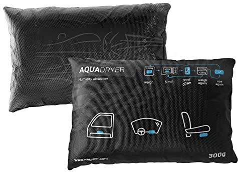 Wessper WES091 - Deumidificatore riutilizzabile ricaricabile, in silica, deumidificatore granulato, per guardaroba, auto, camera da letto, 300 g, colore nero