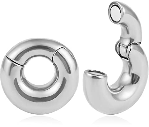 Vankula Ohr Tunnel Gewichte Hangers Creolen Edelstahl für männer damen Ohrpiercing Gestreckte Schmuck 6mm 8mm