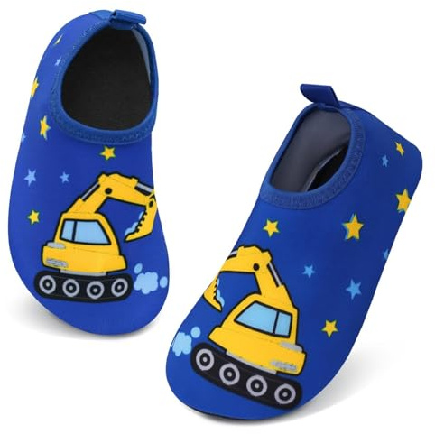 TMEOG Badeschuhe Kinder Wasserschuhe Kleinkind Aquaschuhe rutschfeste Schwimmschuhe Schnell Trocknend Strandschuhe Surfschuhe Badeschuhe für Kinder Jungen Mädchen