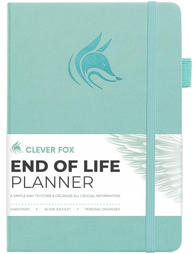 Clever Fox Agenda de fin de vida – Cuaderno organizador de arreglos finales guiados para instrucciones, información del beneficiario, preparación de testamentos, últimos deseos y planificación