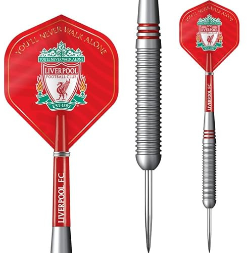 FOCO Offiziell lizenziertes Liverpool FC Steel Tip Brass Darts-Set, 22 g.