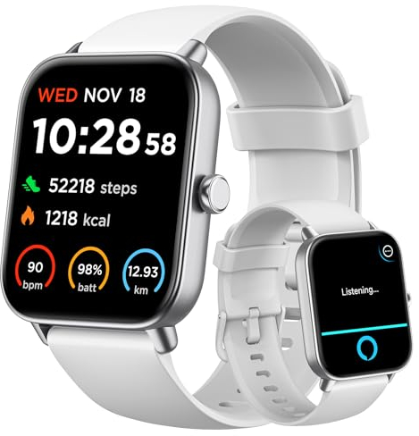 Gydom Smartwatch Uomo Donna, Effettua/Risposta Chiamate, Alexa Integrato 1.8 Orologio Smartwatch Fitness con Contapassi, Monitoraggio Sonno/Frequenza Cardiaca/SpO2, Impermeabile IP68 per Android iOS