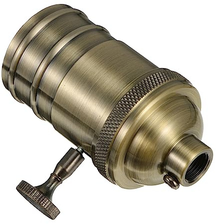 Douille de Lampe Vintage E27 Moulée sous Pression en Aluminium | Support Suspendu Rétro Edison, Finition Vert, Style Industriel Antique pour Salle de Bain