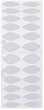 Oshhni French Manucure Nail Stickers, Nail Forms Dual Sticker, Silicone Pad, 24 Pièces Nail Art Stickers Nail DIY Décoration pour Pochoir Outils Femmes, style c
