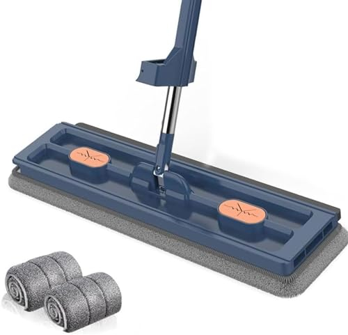 Trapeador Plano Grande, Trapeador Plano Grande Trapeador De Microfibra For Piso Trapeador Húmedo Seco Plano Trapeador De Madera Dura Giratorio De 360 ​​​​° Trapeador Raspador De Deshidratación ( Color