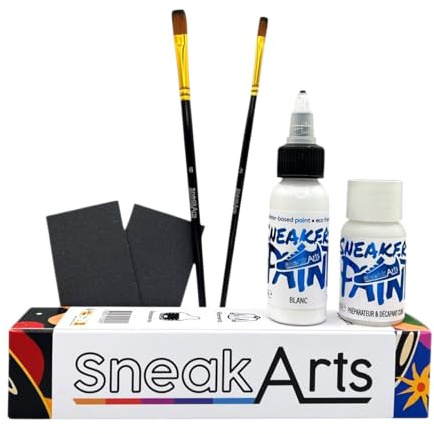 SneakArts Kit Rénovation Cuir Blanc - Sneakers, Sacs, Chaussures