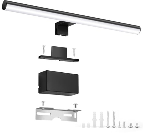 NBEASTKEY LED Spiegelleuchte Bad 50cm,8W 4000K Neutralweiß Aluminiumlegierung Spiegellampe Badezimmer Lampe 230V Schrankleuchte Schminklicht,IP44 Wasserdicht Einfache Montage für Badschrank