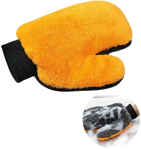GanYesin Car Wash Mitt, Car Interior cleaning Mitt, Ultra Low Friction Wiping Gloves, Double Sided