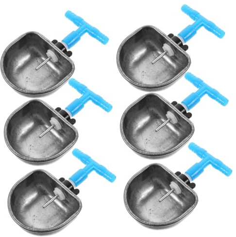 Toddmomy Abreuvoirs Automatiques Bol d'eau Suspendu en Acier Inoxydable et Plastique Lot de 6 Distributeur Automatique Léger et Pratique pour Lapins pour Cage de Lapin