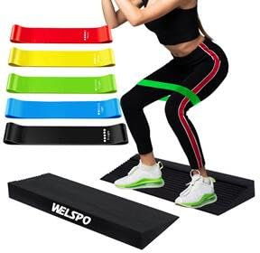 Welspo One-Piece Wadendehner, Anti-Tip Design Slant Board für Kniebeugen für Wadenstrecker, Beinstrecker, Plantarstretching, Gewichtheben,Recovery-Training und Stretching