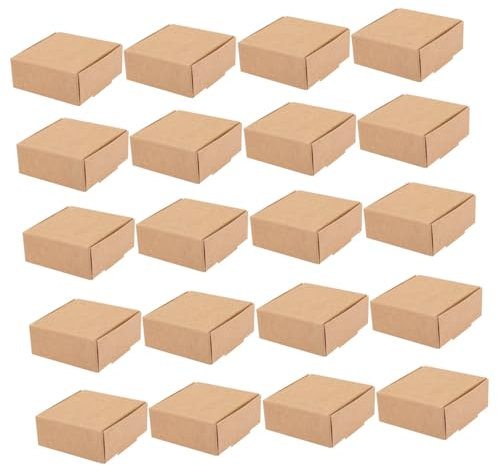 Beavorty 20stücke Kleine Kraftpapier Versandkartons Stabile Verpackungskartons Für Seifen Süßigkeiten Handmade Soap Verpackung Vielseitige Faltboxen Für Geschenke Und Kleine Artikel