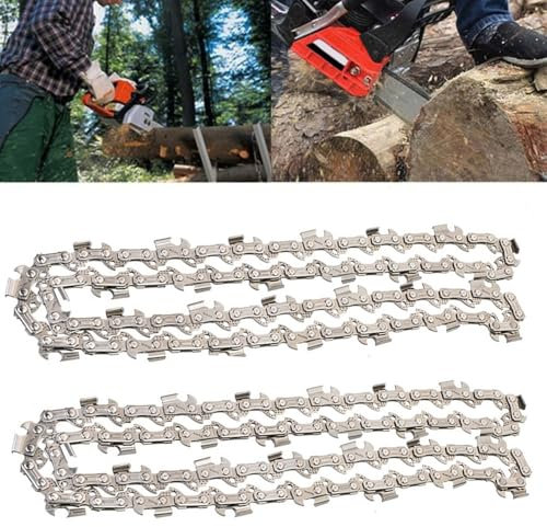Putentfun 2 Pack Chainsaw Chain for 16 Inch (40cm) Bar,56 Drive Links, 3/8 LP 0.050 Gauge, Replacement Chain fits for Oregon Titan TTL758CHN, Einhell GH-EC 2040, McCulloch, Black & Decker Chainsaws