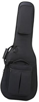Harilla Gitarren-Rucksack, Tragetasche, tragbar, staubdicht und mit seitlichem Griff, Oxford-Stoff, wasserabweisend, E-Gitarrentasche, Gitarrenkoffer