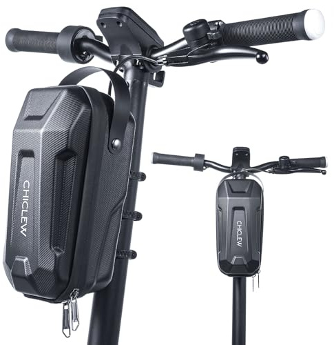 CHICLEW 3L Large Scooter Bag with Handle, Portable Electric Scooter Storage Bag, Waterproof XL Handlebar Pouch Bag for Scooters, Bikes, Segway Niu, with Small Coded Lock & Screw Fixation Design
