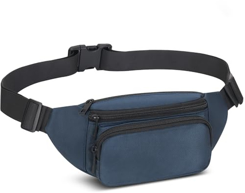 Bauchtasche Hüfttasche Herren Damen Klein Gürteltasche Sport Bum Hip Bag Männer Frauen Waist Fanny Pack für Reise Wandern Hundetraining Outdoor (Blau)