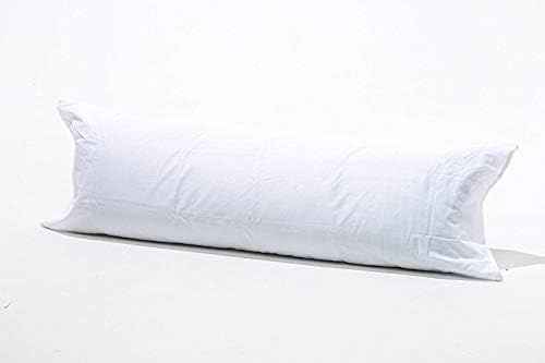 INSAFIANS Long Bolster Pillowcase Soft & Comfortable Covers for Pregnancy Maternity Orthopedic Support Ideal for Side and Back Sleepers (DO 4.6 FT COVER ONLY white)