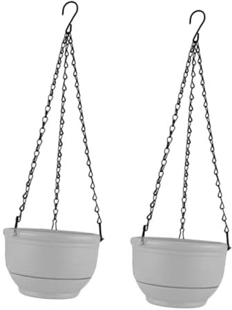 YARNOW Lot De 2 Pots De Fleurs Suspendus en Chlorophytum avec Arrosage Automatique Décoration Moderne