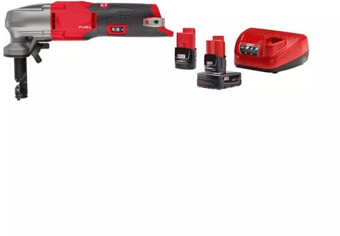 Gauge Speed Nibbler for,Milwaukee 2476-20x2BSK M12 FUEL 12V 16 Gauge Speed Nibbler w/Starter Kit