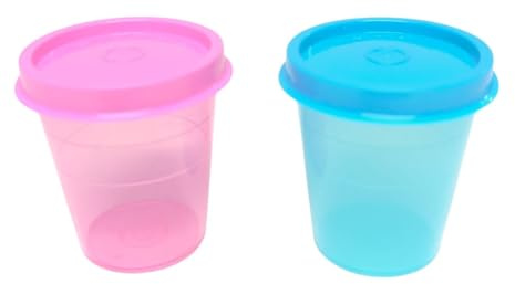 Tupperware kylskåp tomte midgets 60 ml mini set om 2 liljputkoppar (tomte 2 rosa turkos)