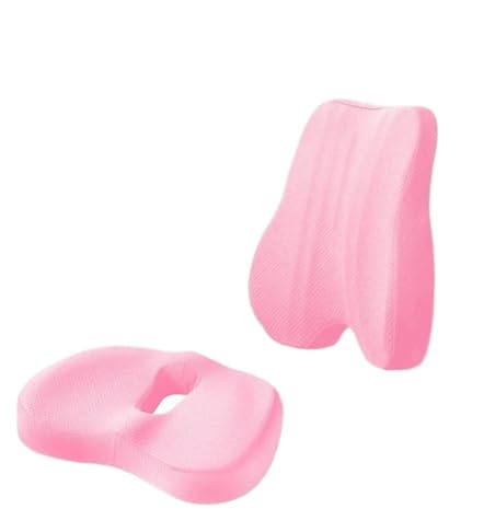 SWVYDC Cojín para coxis Cojin Antiescaras Cojín para Asiento, Conjunto de Almohada de Soporte para Espalda y Cintura, Almohadilla Lumbar ortopédica ergonómica para Alivio del coxis(2PCS-02)