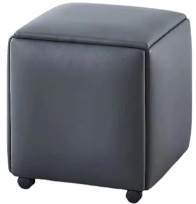 Generico Sgabello da toeletta con seduta ottomana, sedia a cubo ottomana 5 in 1, poggiapiedi con ruote, for soggiorno, sala da pranzo, camera da letto, piccoli spazi(Color 3,35x35cm)