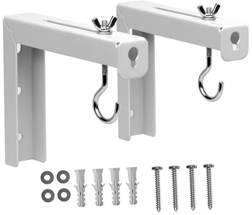 LIGIGWASH 2pcs Metal Projector Screen Mount Brackets for Ceiling with Stable Support and Easy to Install Design, for Home and Photography Backdrops Use