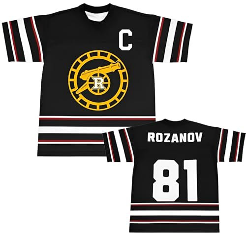 Genérico Heated Rivalry Rozanov 81 24 Hollander Camiseta de Hockey de Manga Corta con Cuello en V – Jersey Deportivo Ice Hockey para Hombre y Mujer, Estilo Sport y Streetwear