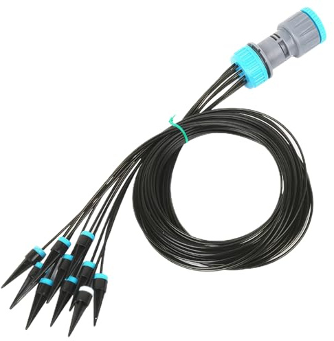 Système d'irrigation goutte à goutte avec 10 goutteurs, Kit d'irrigation à automatique avec adaptateur de robinet, plastique polyvalent pour kit de système intérieur et extérieur