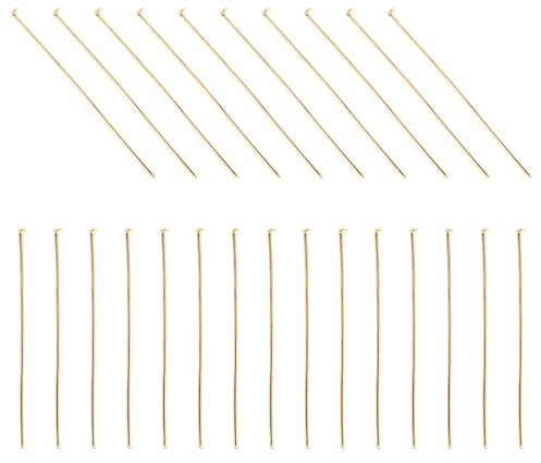 MAGICLULU Broches de Remplacement Or 1000 Pièces Épingles de Lustre 2 en Fer pour Fixation de Cristaux et Prismes pour Connecteur de Lustre pour Lampe et Luminaire