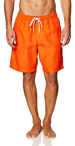 Amazon Essentials herr Badshorts med Nätinnerbyxa, 23cm Benlängd med Fickor och Dragsko