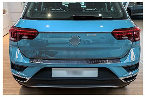 teileplus24 Ladekantenschutz passend für VW T-ROC 2017-2025 | Edelstahl Abkantung Montageband Reinigungstuch Passgenau Rostfrei