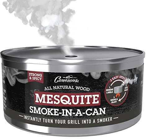Smoking Wood Pellets - Instant Disposable Smoke Box Cans Turn Any Grill into a Smoker (Mesquite)- Single Pack of All Natural BBQ Wood