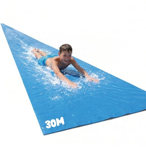 Official Maxi Giant Slip and Slide XXXXXL | 30 Meters Glide | Triple | Sliding Mat | Fastest Slip'n Slide | Strongest Water Slide | Outdoor Water Sport | Game | 100% Fun | OriginalCup