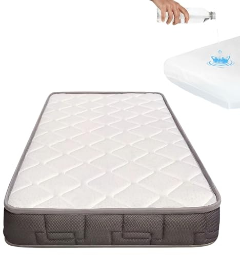 Colchón Cuna 120x60 cm Morfeo, Espuma HR de firmeza Media-Firme, con Funda Impermeable CoolDreams