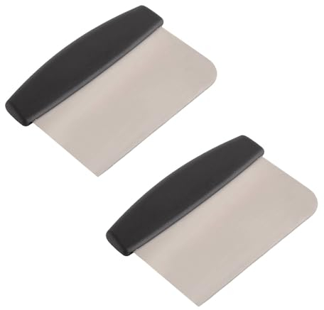 2 Stück Teigschaber, Edelstahlschaber für Brot, Pizzateig, Bankmesser, professionelle Qualität, Mehrzweck-Chopper-Chopper für Gebäck, Nüsse, Kräuter, Schokolade