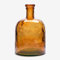 Bouteille Large en Verre Recyclé Uni - Verseuse en Verre Artisanat Style Méditerranéen Décoration de la Maison, Vase (Ambré)