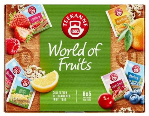 Teekanne World of Fruits Boîte de sélection de thé aux fruits 6 saveurs 5 sachets de thé de chaque 2022