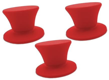 3er Set. Universal Topfdeckel Ersatzknopf, hitzebeständige, Pfannendeckel Haltegriffe Topfdeckelknopf, Topfdeckel Griff, Küchengeschirrknöpfe, für Topfdeckel, Kasserolle (rot)