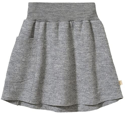 Walk-Rock Baby & Kinder - 100% Bio-Merino, Leichter Wollwalk – bequem - Mädchen Gr. 74-128 – nachhaltig & fair – breiter und bequemer elastischer Bund - Made in Germany | Grau Gr. 74-80