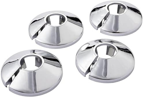 Chrome 15mm Radiator Pipe Sleeve Collar Cover Heating Radsnaps Pack of 4 Collars