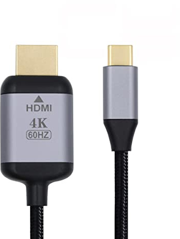 CY Cable de video tipo C USB 3.1 USB-C a HDMI, compatible con 4K 60 Hz, cable Displayport de 1,8 m para monitor, portátil, HDTV