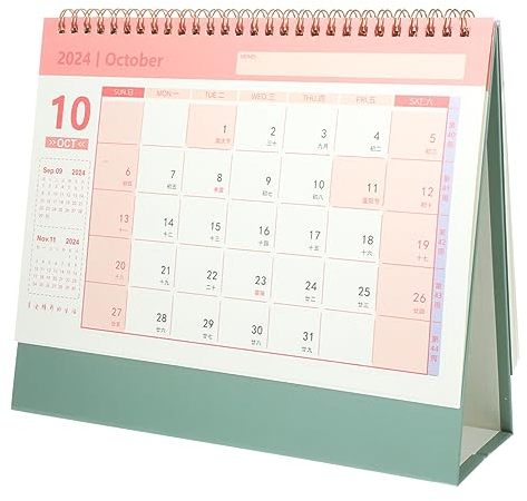 OHPHCALL Stehender Tischkalender Praktischer Monatskalender Für Büro Zuhause Stilvolle Tischdekoration Notizen Planungen Robuste Papiermaterialien