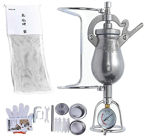 ZZYYZZ Macchina per Popcorn in Acciaio Inossidabile 304, Mini Macchina per Popcorn, Piccole Macchine per Popcorn Vintage, Macchina per Popcorn ad Alta Pressione Domestica