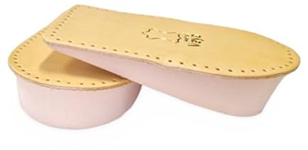 Vaya Nivello Coussin Rehausseur de Talon en Cuir Naturel Semelles Intérieures pour Chaussures Amorti Ergonomique Support du Talon Antidérapant Absorption des Chocs, 35-37, 5mm