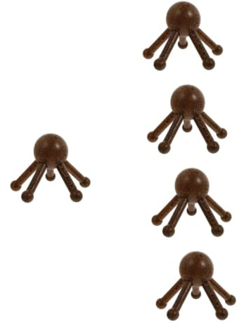 FRCOLOR 5stücke Kopfhaut Massagegerät Handheld Kopf Für Entspannung Und Stressabbau Beige Ergonomisches Design Durchblutung Langlebiges Material