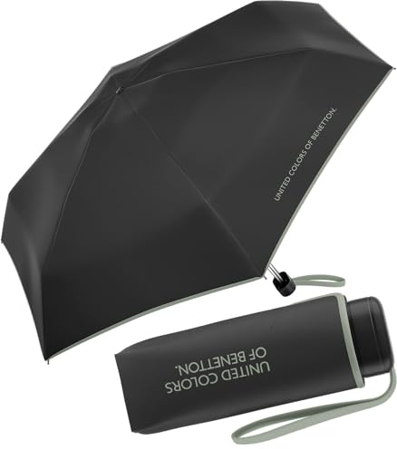 Paraguas de bolsillo Benetton Ultra Mini Flat Solid, 88 cm