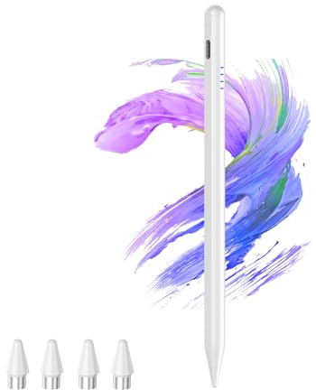 Tablet Pen for Samsung Galaxy A9/A9+ with 4 POM Tips, Kenkor Stylus Pen for Switch 2/Android, Magnetic Tablet Stylus Compatible with Samsung Ultra S24/S23/iPhone/Xiaomi/HONOR/Amazon Fire - White