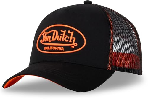 Von Dutch Neon Logo Trucker Cap Basecap Baseballcap Truckercap Meshcap Damen/Herren - Snapback, mit Schirm, Schirm Frühling-Sommer Herbst-Winter Frühjahr