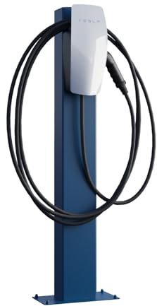 Tesla VoltStand Colonne de charge avec plaque de base Bleu